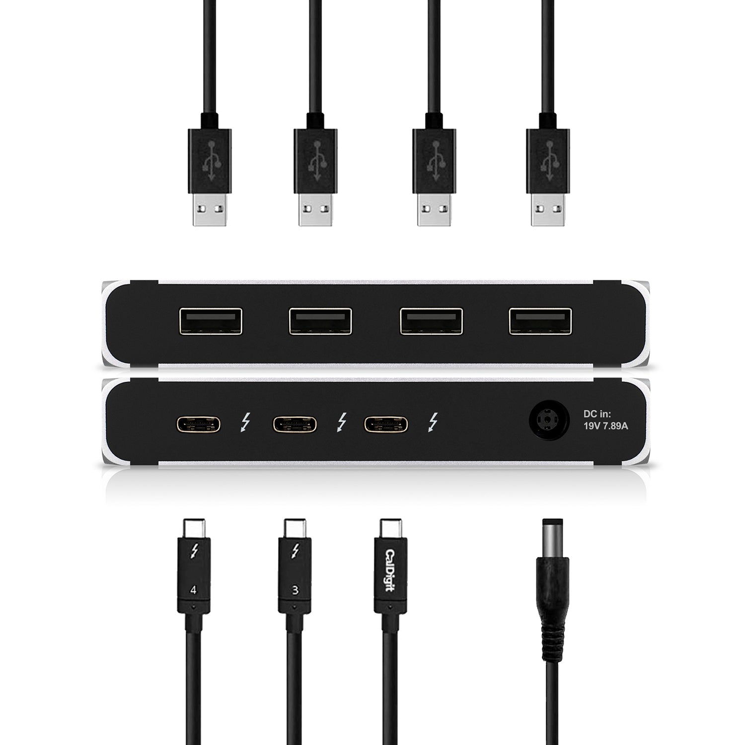 整備済製品］Thunderbolt 4 Element Hub + 0.8m TBT4 Cable – CalDigit